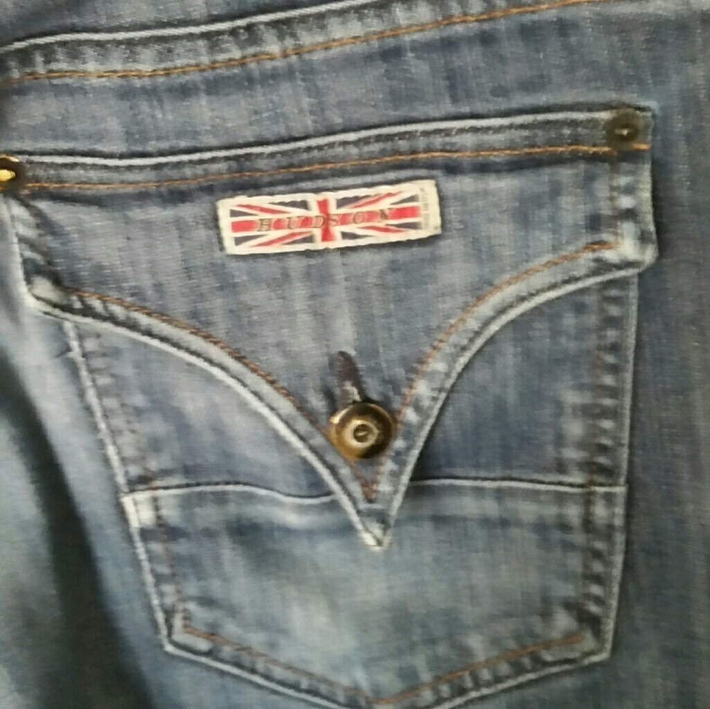 Hudson Distressed Boot Cut Jeans EUC Size 27 B3 - Picture 3 of 8